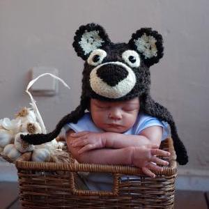 Born Baby Bear Hat Knitting Pattern.