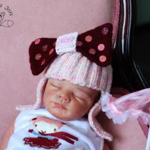 Born Girl Baby Peruke Hat Knitting Pattern.