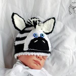Born Baby Zebra Hat Knitting Pattern.