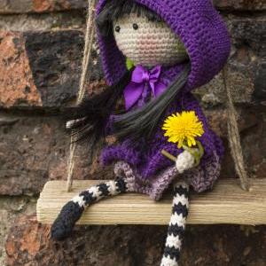 Iris Flower Doll - Pdf Crochet Pattern.