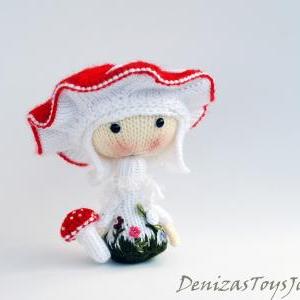 Amanita Muscaria Doll - Pdf Knitting Pattern..