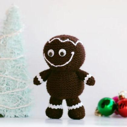 Gingerbread Man. Knitted Toy. Year Gift. Christmas..