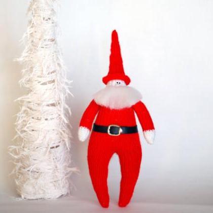 Santa Claus Knitted Toy. Christmas Decoration...