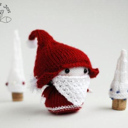 Small Santa Gnome. Toy From The Tanoshi Series...