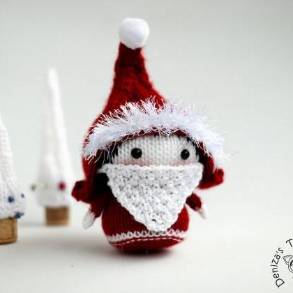 Small Santa Gnome. Toy From The Tanoshi Series...