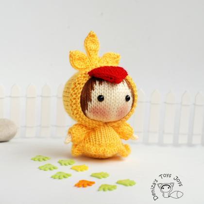Yellow Chicken Doll. Easter Doll. Toy From The..