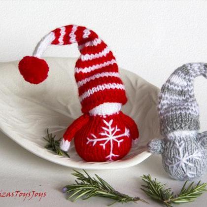 Waldorf Christmas Gnomes - Pdf Knitting Patterns. Christmas Ornament ...