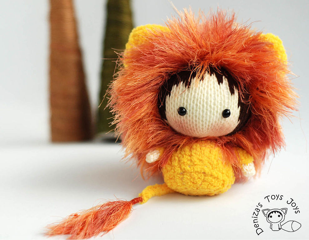 Shaggy Lion Doll. Toy From The Tanoshi Series. - Knitting Pattern (knitted Round)